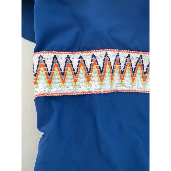 Womens Plus Size One Piece Swimsuit Ruffle Trim Tummy Control blue size 3X - Picture 16 of 16